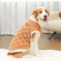 Big Dogs Clothes Winter Warm Sweater S-6XL Size Pet Clothing Dog Coats Sweatshirt Puppy Pullover Vest Camel L