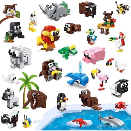 Party Favors for Kids 30 Pack Mini Animal Building Block Sets for Boys and Girls Goodie Bags Carnival Prizes Birthday
