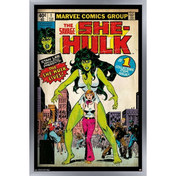 Marvel Comics - She-Hulk - The Savage She-Hulk #1 Wall Poster, 22.375" x 34", Framed