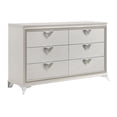 thumbnail image 3 of JERFIT 6-Drawer Dresser for Bedroom, Antique White & Gold Luxury Modern Dresser with Jewelry Trays, Triangle Pull Handles, 3 of 10