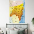 thumbnail image 4 of North Carolina Tapestry, Map of An American State by Atlantic Ocean National Borders Illustration, Wall Hanging for Bedroom Living Room Dorm Decor, 60W X 80L Inches, Multicolor, by Ambesonne, 4 of 5