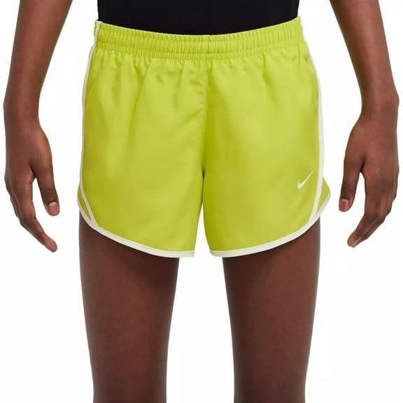 Nike Kids Girl's Dry Tempo Running Short (Bright Cactus/Coconut Milk, Medium)