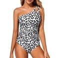 thumbnail image 2 of Ydojg Women's Onepiece Swimsuits Tummy Control High Waisted Bathing Suit Leopard Print Wrap Tie Back Monokini Front Cross Swimwear Summer Beach 1 Piece Swimsuit Khaki S, 2 of 7