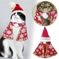thumbnail image 1 of Festive Cape With Matching Hat Holiday for - Ideal Attire for Small Medium Large Dogs and Cats, 1 of 5