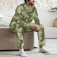 thumbnail image 5 of Mens Pajamas Set, green Camouflage pattern Button Down Long Sleeve Loungewear Sleepwear Pjs sets for Men, 5 of 5
