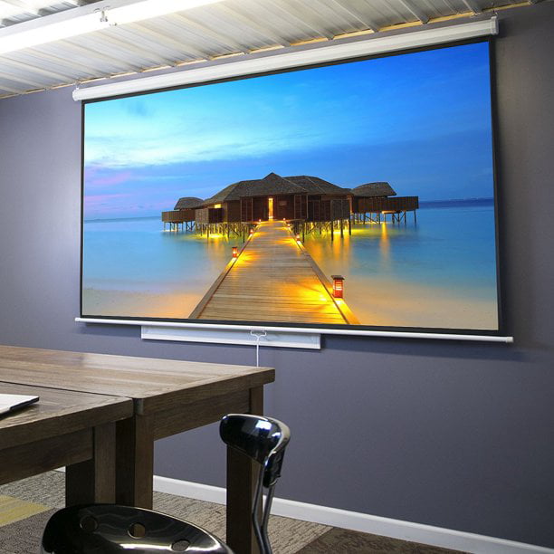 ZENY 100" Diagonal 16:9 Projection Projector Screen HD Manual Pull Down Home  Theater - Walmart.com
