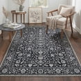 thumbnail image 2 of MASIIS 5X7 Vintage Area Rugs Machine Washable Rugs for Living Room, Non Slip Flat Pile Rug with Rubber Backing, Boho Rug for Entryway Bedroom Dining Room Home Office, 2 of 3