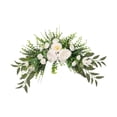 thumbnail image 2 of Arco de flores artificiales para boda, guirnalda floral para dintel de puerta, 50 x 25 cm Blanco, 2 of 9