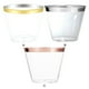 thumbnail image 2 of Injueey Taza desechable higiénica y fácil de usar para todas las ocasiones, vasos desechables con borde dorado, 100 pack/lote Mostrada Borde de oro rosa., 2 of 6