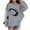 Grey, variant on SonxaHe Infant Girl's Hooded Sweatshirt Long Sleeve Baseball Print Fashion Loose Casual Warm Hoodie Beige,Sized 18-24 M