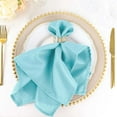 thumbnail image 2 of Efavormart Cloth Napkins Set of 5, 20x20  Inch Light Blue Seamless Dinner Napkins, Washable Linen Table Napkin Cloth with Hemmed Edges for Weddings, Party and Banquet, 2 of 11