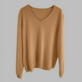 thumbnail image 2 of FAIWAD Sweaters for Women V-Neck Long Sleeve Knitted Pullover Casual Soft Lightweight Tops, 2 of 4