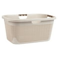 thumbnail image 6 of Mind Reader 40L Laundry Basket, Clothes Hamper, Linen Design, 23.25”L x 15.25”W x 11”H, Ivory, 6 of 8