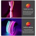 thumbnail image 2 of Addressable COB LED Strip 12V 9.84ft/3m WS2811 RGBIC IP68 Waterproof, Super Bright Neon COB LED Tape, 720LEDs/m White PCB, for Outdoor/ Indoor Decor (No Controller/Power Supply)), 2 of 9