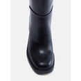 thumbnail image 5 of Madden NYC Women's Tall Faux Leather Boots with Stacked Heel, 5 of 6