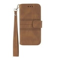 thumbnail image 3 of Feishell for Samsung Galaxy A22 5G Case with Detachable Wrist Strap,Premium PU Leather Drop Protection Magnetic Clasp Flip Kickstand RFID Blocking Credit Card Slots Wallet Phone Case,Brown, 3 of 11