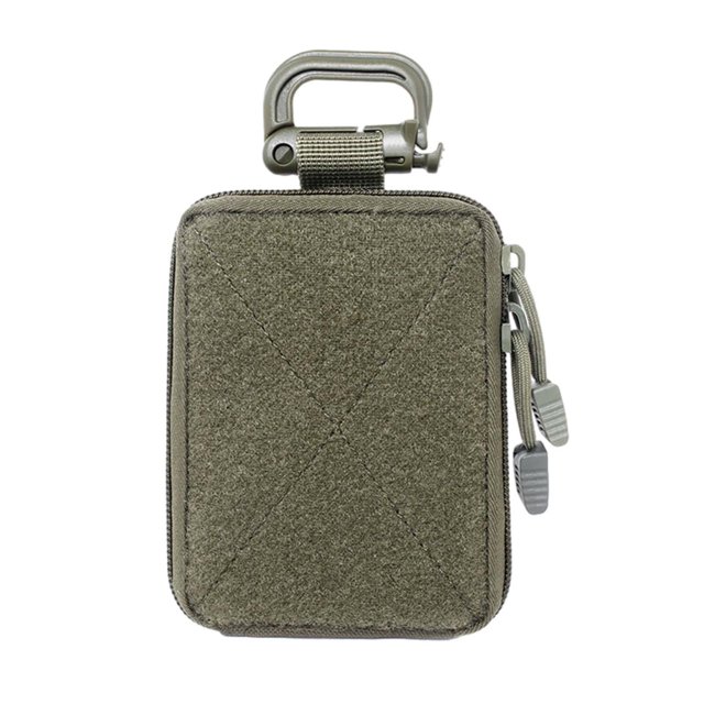 Bolsa para teléfono con cremalleras dobles, cinturón de cintura, bolsa de utilidad para acampar, senderismo al aire libre Verde oscuro Cola Bolsa para teléfono