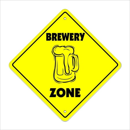 Brewery Crossing Sign Zone Xing | Indoor/Outdoor | 14