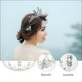 thumbnail image 4 of Shisuyan Rhinestone Tiara Silver 1Pc 5.1x2.2in, 4 of 9