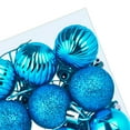 thumbnail image 6 of Sylvtty 36Pcs Mini Shatterproof Christmas Balls 3cm Diameter Shiny Matte Glitter Xmas Balls Plastic Ornament, 6 of 7