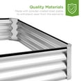 thumbnail image 5 of Best Choice Products 6x3x1ft Outdoor Metal Raised Garden Bed for Vegetables, Flowers, Herbs, Plants - Silver, 5 of 9