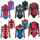 thumbnail image 2 of 2024 Nuevo traje de superhéroe para mujeres y hombres Spiderman Iron Man Cosplay 3D Impresión de manga larga Traje de baño Disfraz de carnaval para adultos cos, 2 of 5