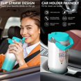 thumbnail image 5 of 30 Oz Tumbler Blue Rainbow Pencil Tumbler with Lid and Straw, Birthday Gift Cup for Friend Women Men Coffee Travel Mug Thanksgiving Day Halloween Christmas Gift Water Bottle, 5 of 7