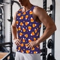 thumbnail image 5 of KLL Candy Corn (2) Print Men's Muscle Gym Workout Stringer Tank Tops Bodybuilding Fitness T-Shirts Tank Tops Men-X-Large, 5 of 7