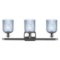 thumbnail image 2 of 516-3W-PC-G559-5BL Innovations Lighting Bridal Veil - 3 Light Bath Vanity-10 Inch Tall and 25 Inch Wide-Polished Chrome Finish-Princess Blue Glass, 2 of 2