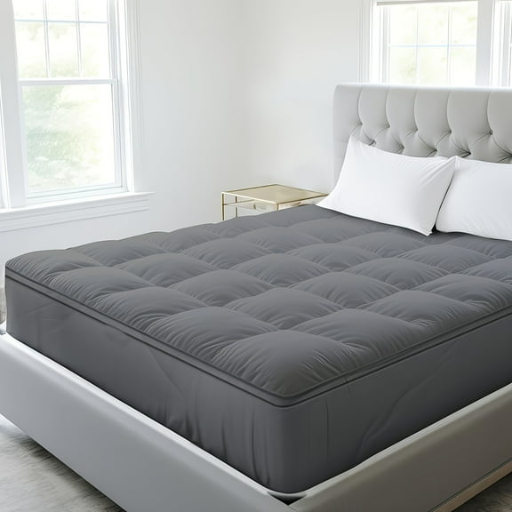 Thick Mattress Topper Pad, Pillow Top Mattress Topper, Ultra-soft Quilted Cooling Mattress Protector, Suitable for 8-24 Inch Deep Mattresses