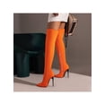 thumbnail image 4 of Eloshman Women Casual Zip Up Over The Knee Boots Formal Tall High Heels Non-Slip Stiletto Heel Orange Red 7, 4 of 9