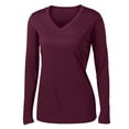 thumbnail image 6 of Yellow Rooster Women's Long Sleeve PosiCharge Competitor V-Neck Tee Maroon M, 6 of 7