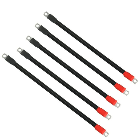 HKOO 4 Guage Golf Cart Battery Cable Wiring Set for EZGO TXT Medalist 1994-Up Models(Set of 5)