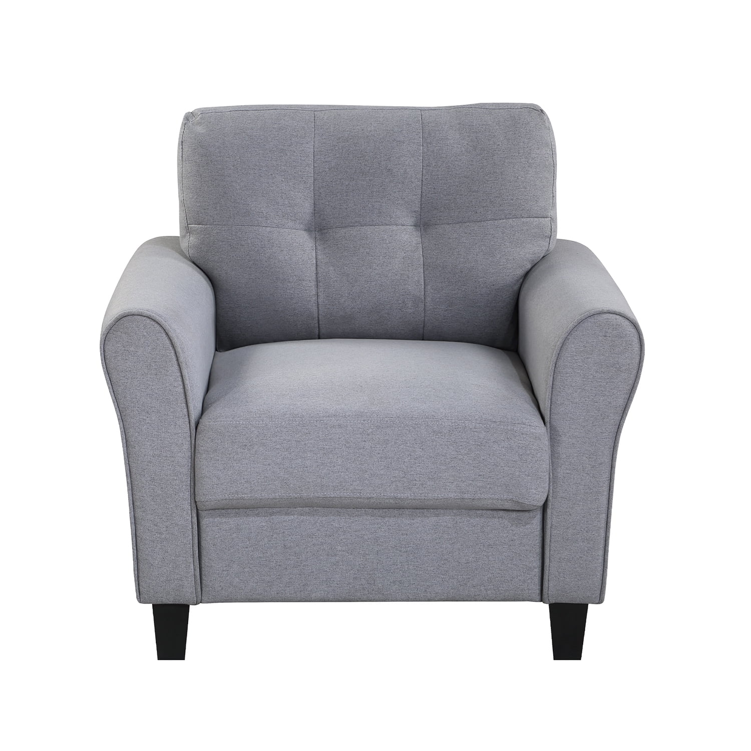 Kadyn 35" Modern Living Room Armchair, Linen 1-Seat Accent Chair for Office, Mid-Century Upholstered Single Sofa for Home, Light Grey Kadyn 35" Modern Living Room Armchair, Linen 1-Seat Accent Chair for Office, Mid-Century Upholstered Single Sofa for Home, Light Grey