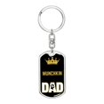 thumbnail image 1 of Munch Saucisse Chatons Saucisse Chat Papa Roi Porte-Clés Acier Inoxydable Ou or 18k, 1 of 8