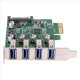thumbnail image 4 of 4X Hub Pci-e de 4 Puertos de Perfil Bajo A Usb 3.0 Adaptador de Tarjeta de Expansión Pci Express Sistemas Operativos Usb1.1 / 2.0 / 3.0 de 5 Gbps, 4 of 5