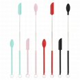 thumbnail image 2 of 8Pc Mini Silicone Telescopic Spatula Heat Spatulas Handle Size Adjustable Spatula And Scooping Spoon With Hanging Buckle For Jar Kitchen Bottles Cosmetics,Pink Beauty Equipment, 2 of 8