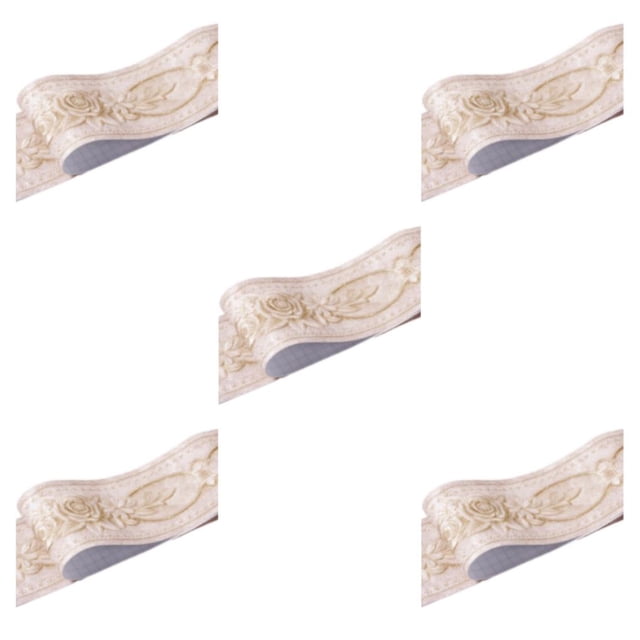 Yuarrent Línea de cintura impermeable de PVC duradera para pared, moda Retro exquisita y peonía marrón respetuosa con el medio ambiente Type2 NO2