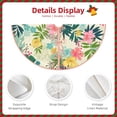 thumbnail image 4 of Daiia Tropical Flowers Drawing Merry Christmas Tree Skirt , Xmas Large Lace-up Tree Skirt, Santa Snowflakes Rustic Home Decorations New Year Party Farmhouse Decor-36", 4 of 7
