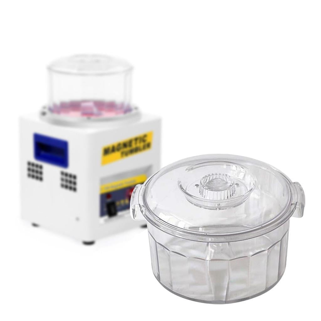 FVDPWYE Polisher Drum Pot Polisher Box Stable Easy to Use Multipurpose Jewelry Polishing 32cmx30cmx16cm
