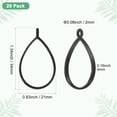 thumbnail image 3 of 20-Pack Open Bezels for Resin, Teardrop Shape Open Back Bezel Pendants for Resin Jewelry Making/DIY Earrings Necklace, Alloy Hollow Frame Pendants [Black], 3 of 6