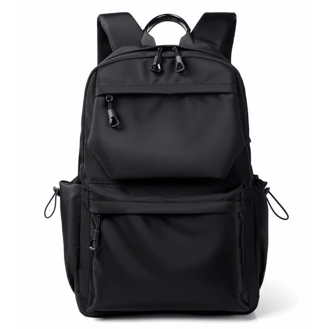 Mochila de moda Bolsas impermeables Bolsa de viaje de gran capacidad Bolsillos múltiples con puerto de carga USB (negro)