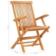 thumbnail image 2 of vidaXL 7 Piece Folding Patio Dining Set Solid Teak Wood, 2 of 11