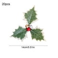 thumbnail image 2 of Artificial Christmas Berries, Holly Leaves, 20 Pc Winter Berry Crafts Set, Durable Cloth Material, Christmas Tree Decorations, Wreath Fillers, Candle Table Centerpieces, Holiday Seasonal Decor, 2 of 6