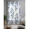 thumbnail image 2 of Sheer Curtains 108 Inches Long, Blue Botanical Semi Sheer Curtains Light Filtering Window Treatment, Pastoral Elegant Spring Floral Privacy Voile Drapes for Living Room Bedroom 52x108 Inch, 2 of 7
