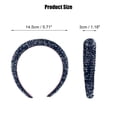 thumbnail image 5 of Unique Bargains Bling Padded Hairband Sparkle Faux Crystal Headbands Deep Blue, 5 of 7