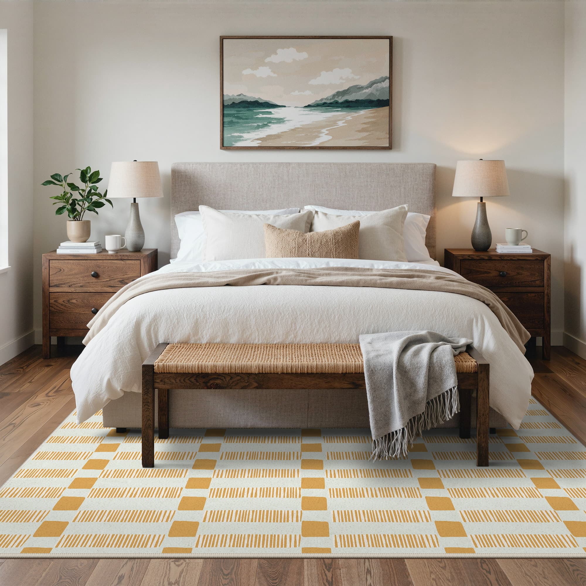 KUETH 5X7 Area Rugs Machine Washable Rugs for Living Room, Non Slip Throw Rug with Backing, Rug for  Bedroom、Kitchen、Floor and Dining Room