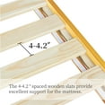 thumbnail image 6 of Yaheetech Solid Wood Platform Bed Frame with Wooden Slat Support, Natural Wood, Full, 6 of 9