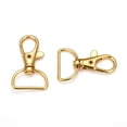 thumbnail image 2 of Zinc Alloy Swivel D Rings Lobster Claw Clasps Swivel Snap Hook Golden 38x24mm Hole: 8x20mm, 2 of 2