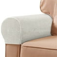 thumbnail image 6 of Soumake 2Pcs Sofa Arm Protector Anti-Slip High Elastic Polyester Soft To Touch Armrest Slipcover Household Supplies Household, 6 of 8